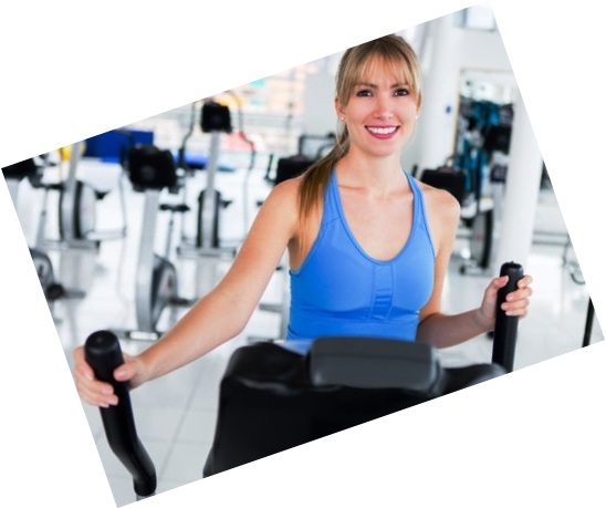 women on elliptical machine